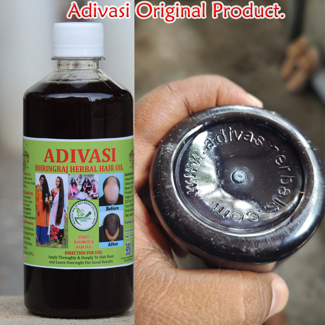 Adivasi Bhringraj Herbal Hair Oil (with adivasi traditional ayurvedic technique)